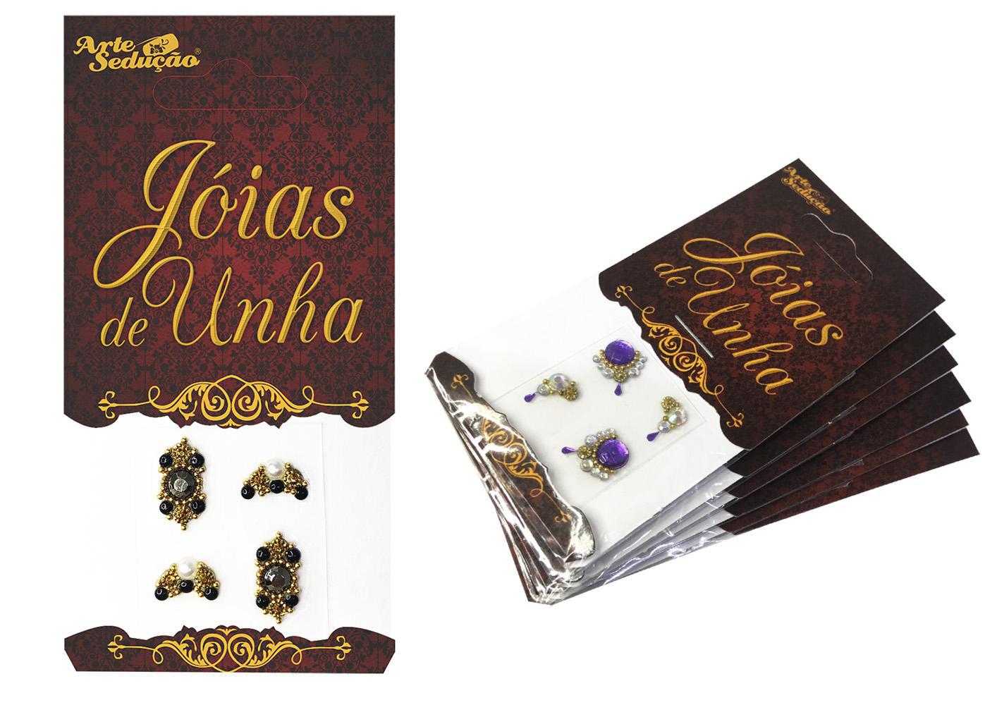 Miniatura Kit 20 Jóias De Unha, Arte Sedução