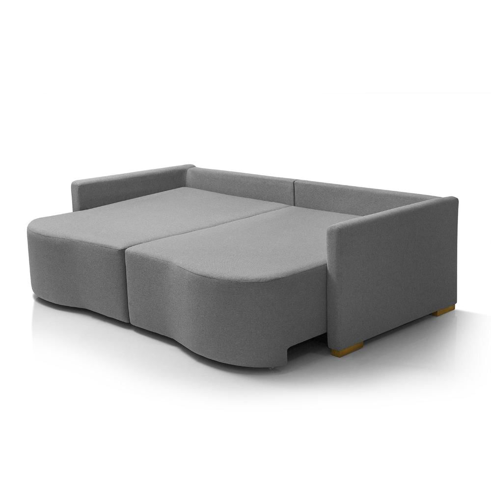 Sofá Cama Retrátil 2 Lugares 184 cm Moscow Cinza Escuro