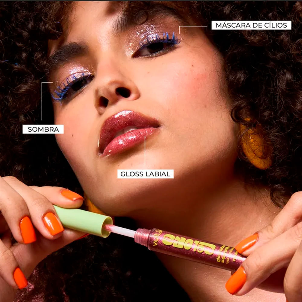 Miniatura Gloss Labial Vult Colors Superbrilho Cor Rosa Translúcido 5ml