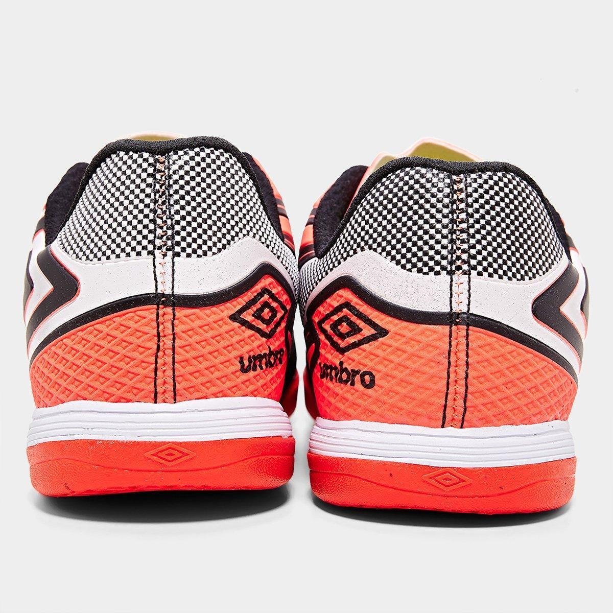 Miniatura Chuteira Futsal Umbro Pró 5 Bump Club Unissex Rosa+Branco - 35