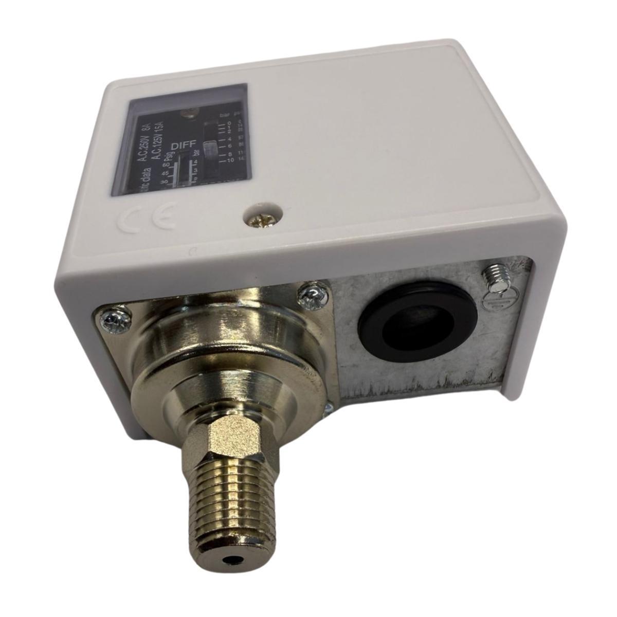 Miniatura Hlp Pressostato Universal Dn 1/4 Npt Água, Ar E Gases