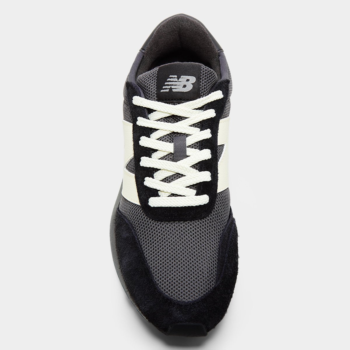 Miniatura Tênis New Balance 370v1 Unissex Preto+Bege - 34
