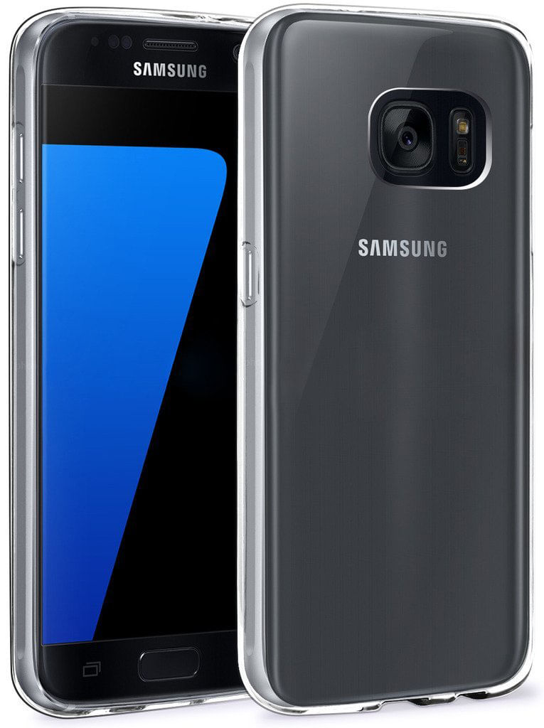 Miniatura Kit Capa Transparente Galaxy S7 ou S7 Flat + Película Vidro