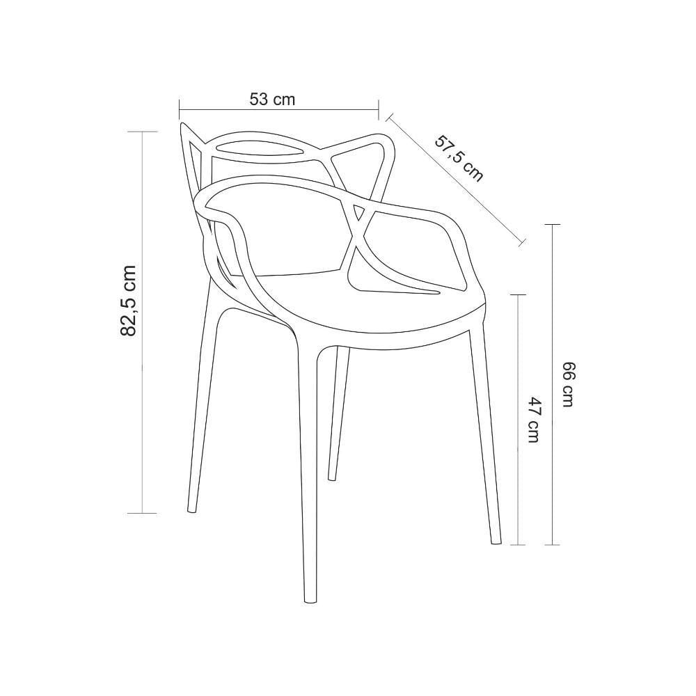 Cadeira De Jantar Allegra Pp Preto Rivatti Kit 6 Unidades