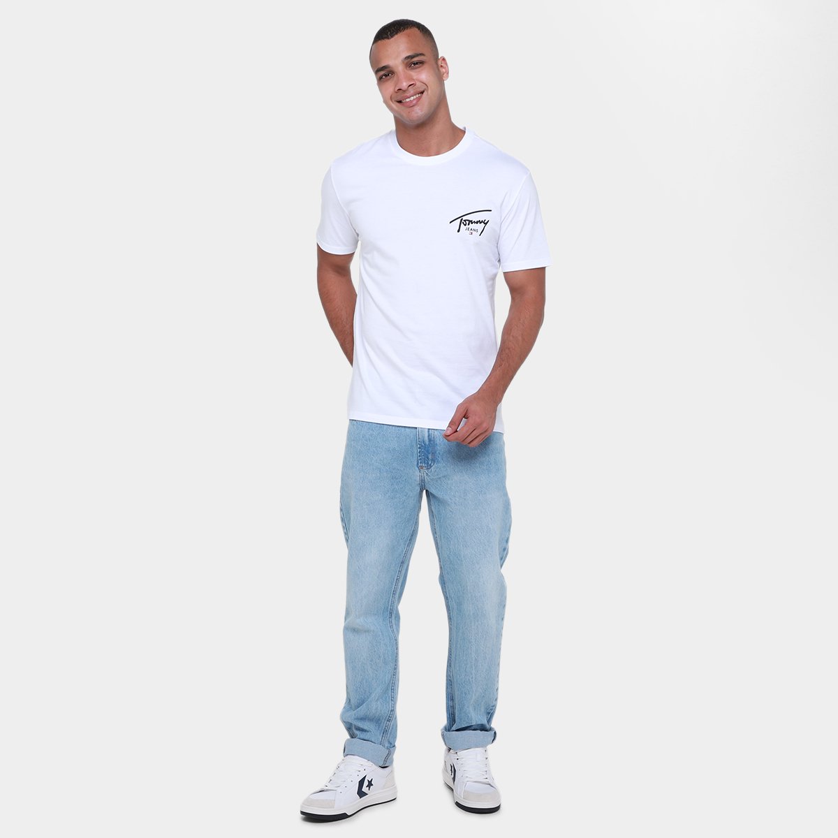 Miniatura Camiseta Tommy Hilfiger Masculina Branco - G