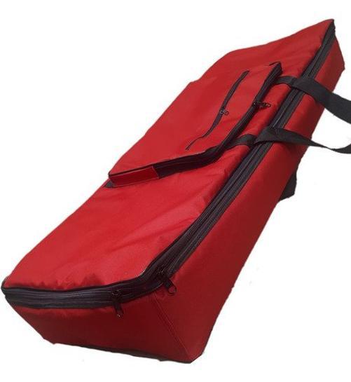 Miniatura Capa Bag Teclado Yamaha Psr E333 Master Luxo Nylon Vermelho