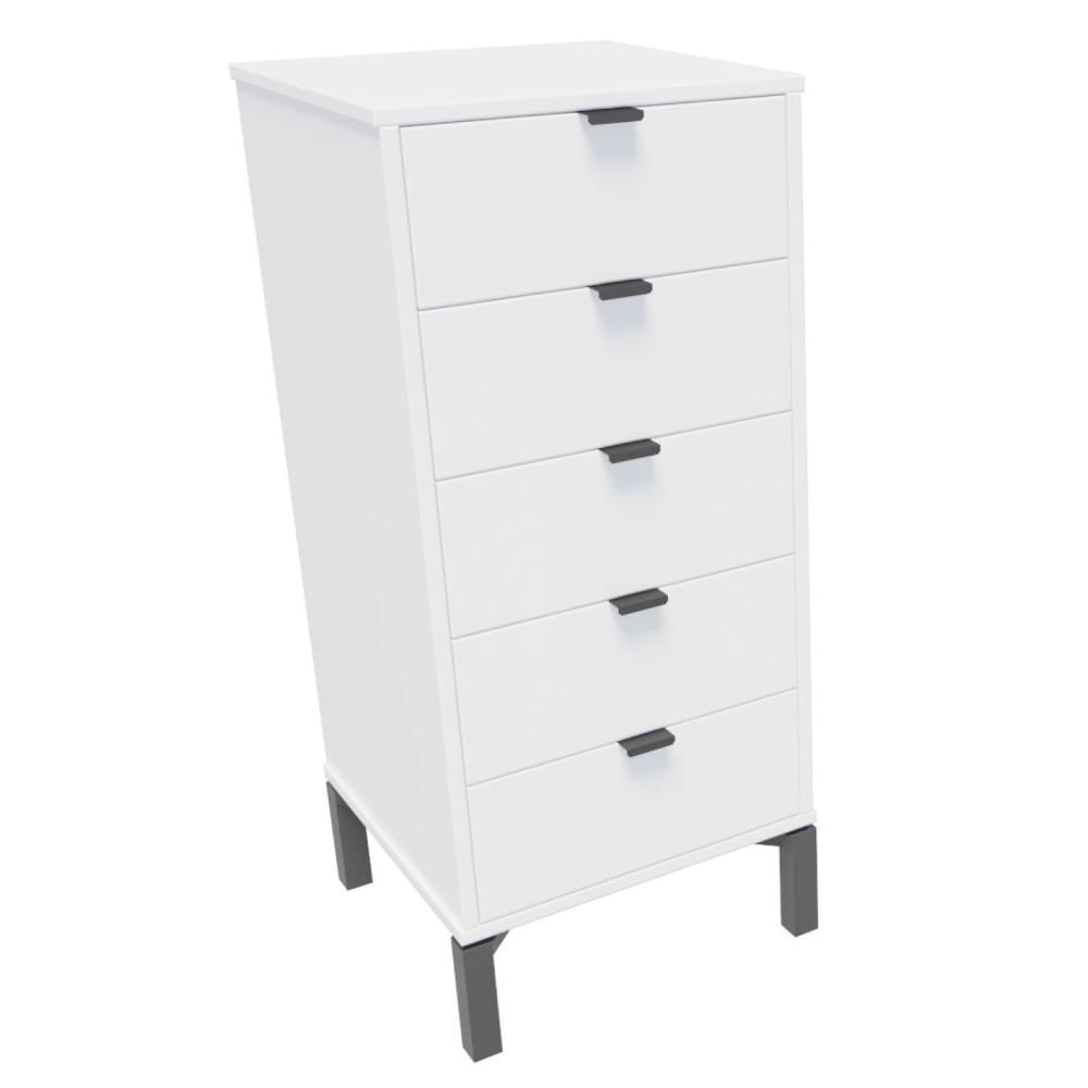 Miniatura Cômoda Falkk Queens 5 Gavetas 40cm Branco