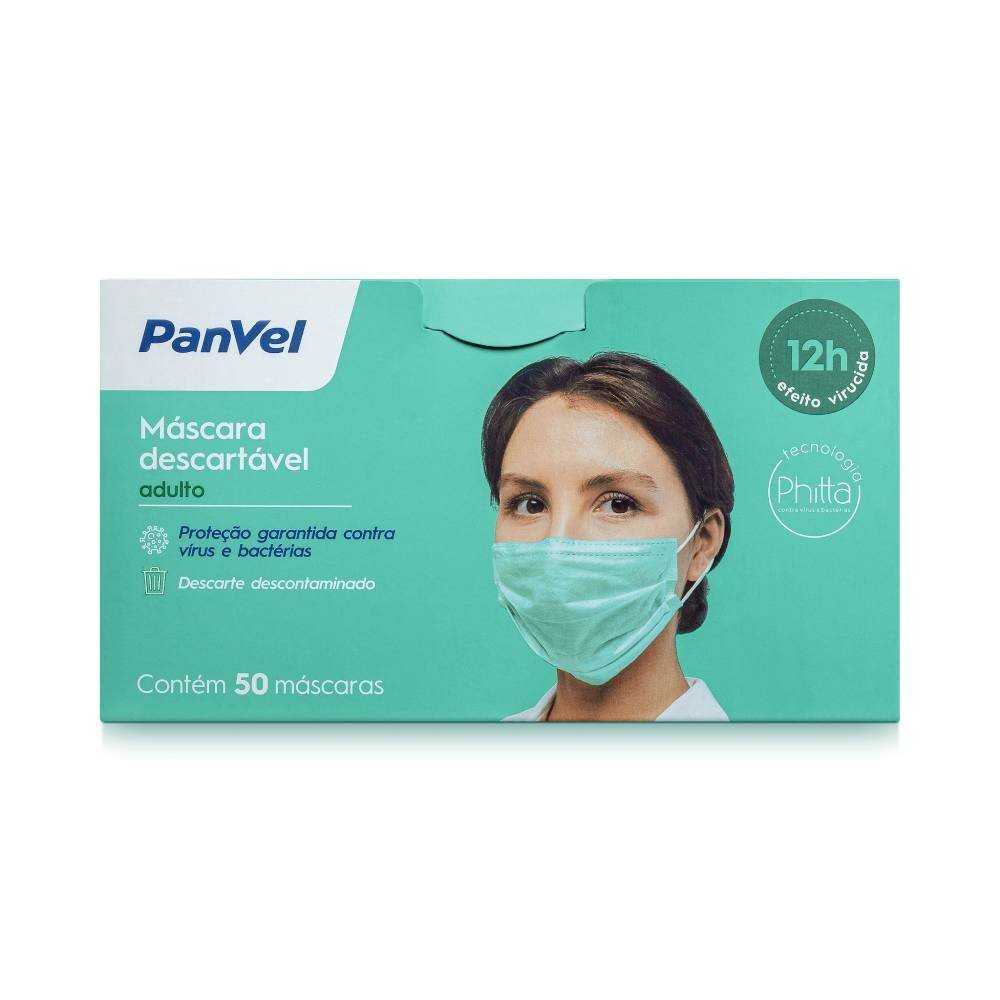 Miniatura Máscara Antiviral Panvel 12h Com 50 Unidades