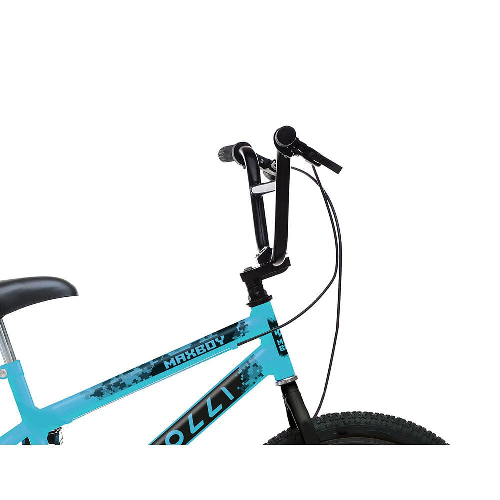 Miniatura Bicicleta Colli Max Boy Aro 20 Freio V-Brake Sem Marcha Azul Champanhe
