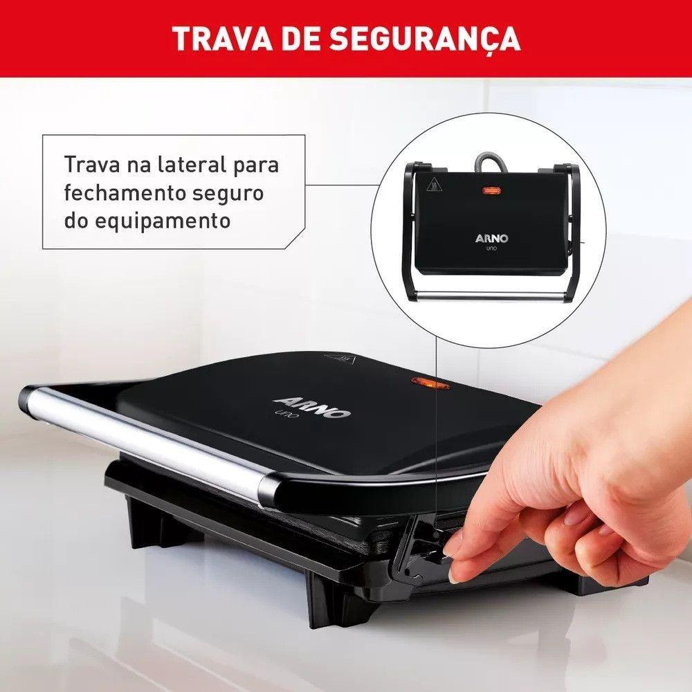 Miniatura Grill Arno Compacto GPTO Preto - 110V