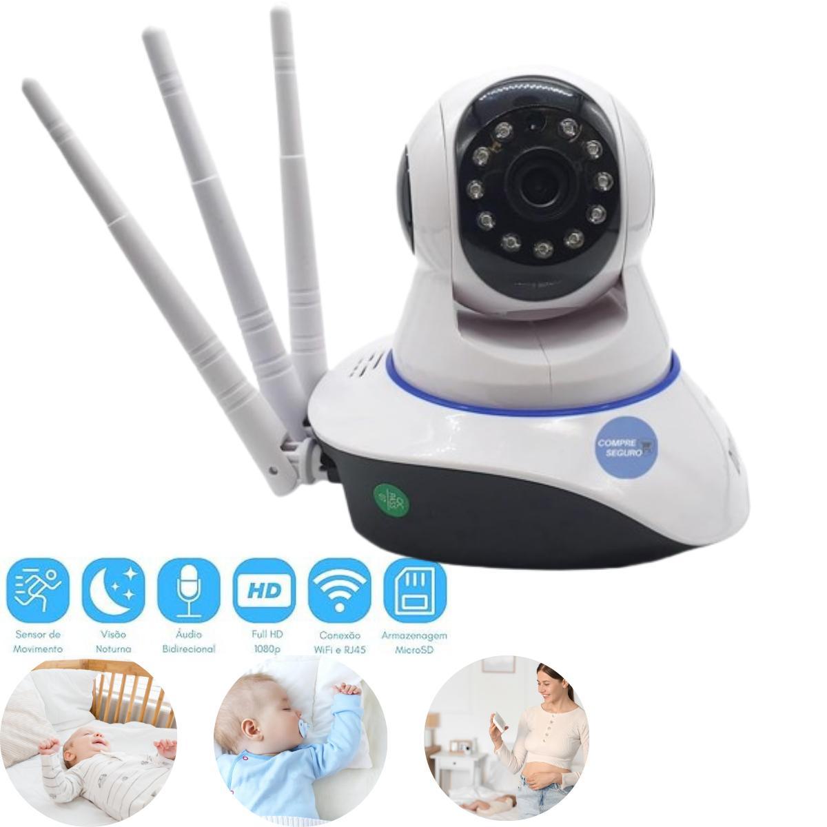 Miniatura Baba Eletronica Premium Camera Wifi Sem Fio Visão Noturna