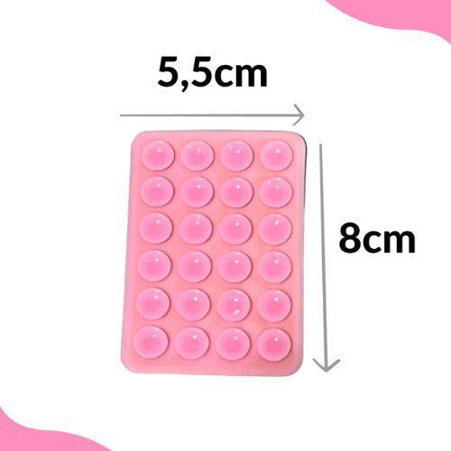Miniatura Suportes Silicone Ventosa Celular - ROSA | Kit 2 | Lisas