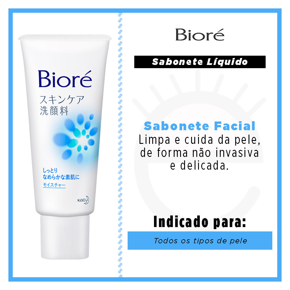 Miniatura Sabonete Líquido Facial Bioré - Sabonete De Limpeza Facial 60g