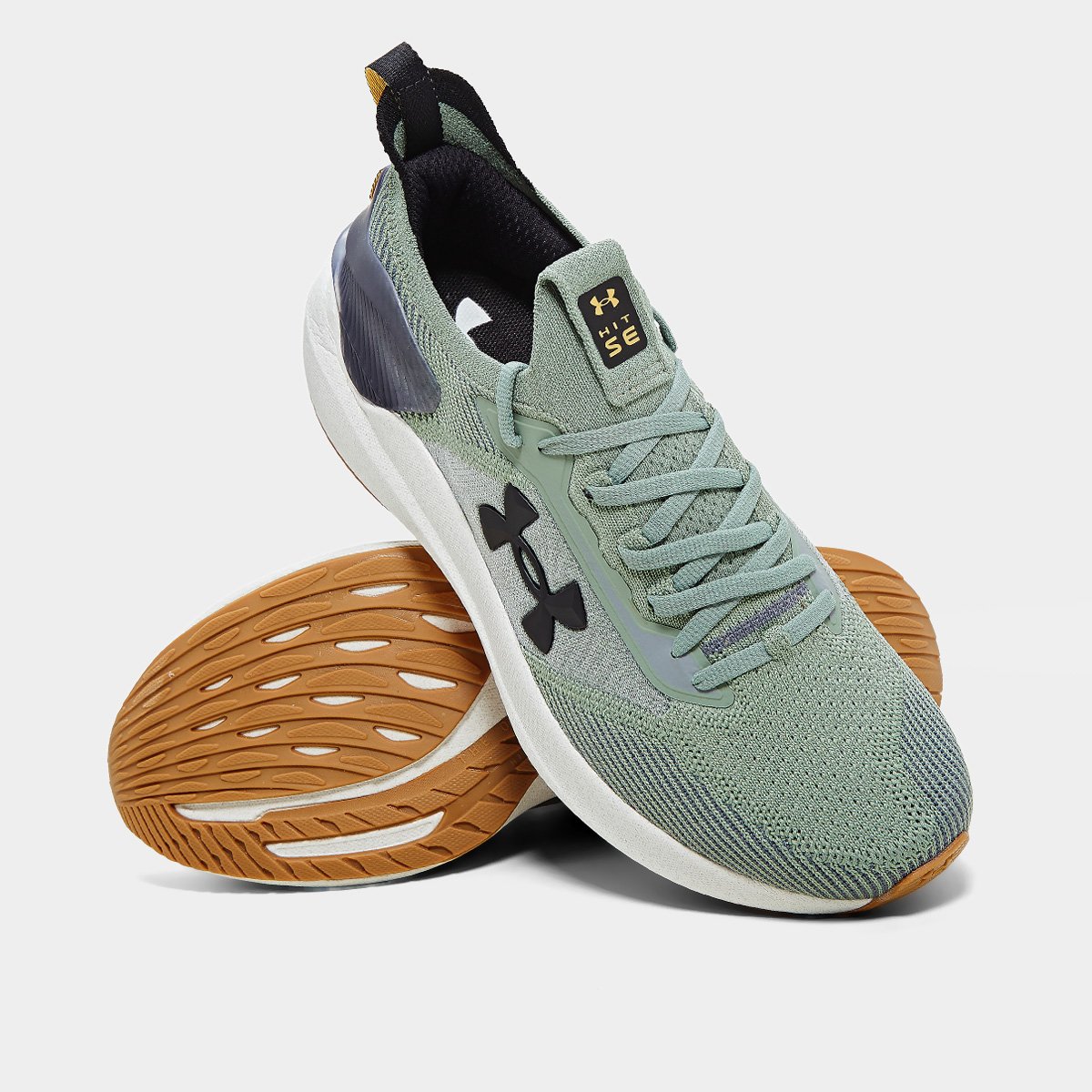 Miniatura Tênis Under Armour Ch.Hit Se Masculino Verde+laranja - 34