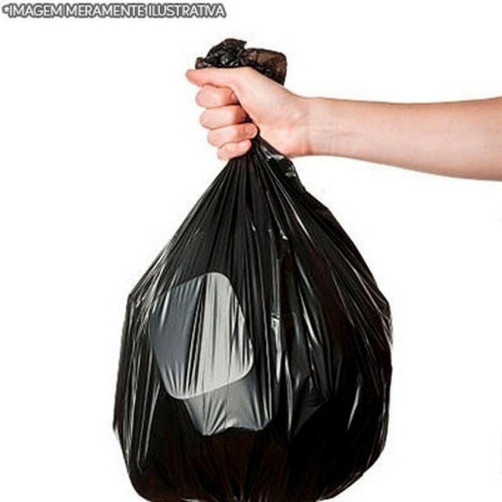 Miniatura Saco De Lixo 40lts Preto Resistente 60x60 Pcte 100 Un