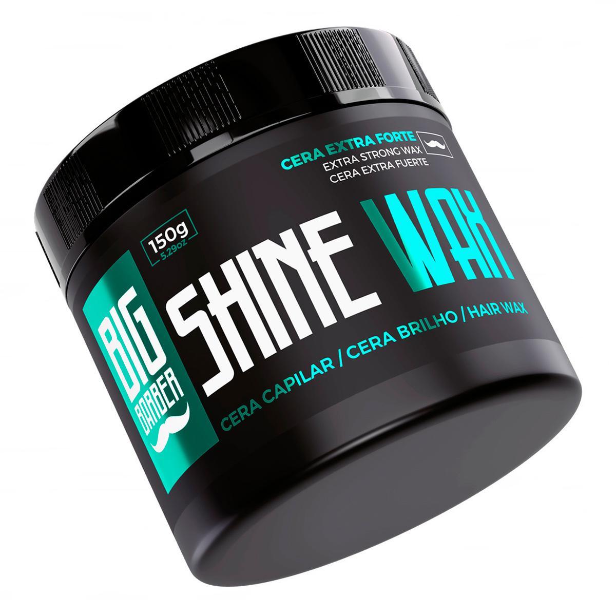 Miniatura Cera Modeladora Shine Wax E Pomada Efeito Teia Big Barber