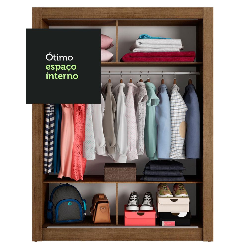 Guarda-Roupa Infantil Madesa Enzo 2 Portas de Correr de Espelho Rustic