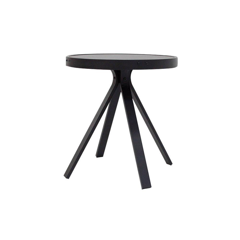 Miniatura Mesinha Lateral Com Tampo Liso De Alumínio - Preto Preto