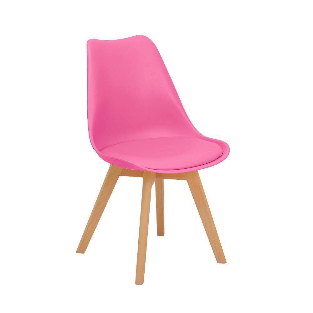 Miniatura Conjunto Mesa De Jantar Hairpin 130x80 Preta Com 6 Cadeiras Eiffel Leda - Rosa