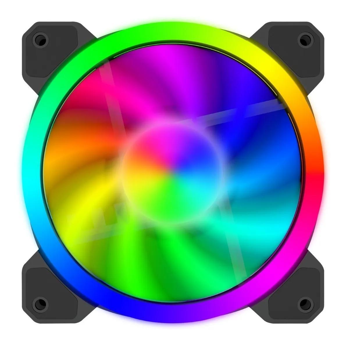 Miniatura Kit 3 Coolers Fan Gabinete Led Rgb 120Mm T-Dagger T-Tgf513