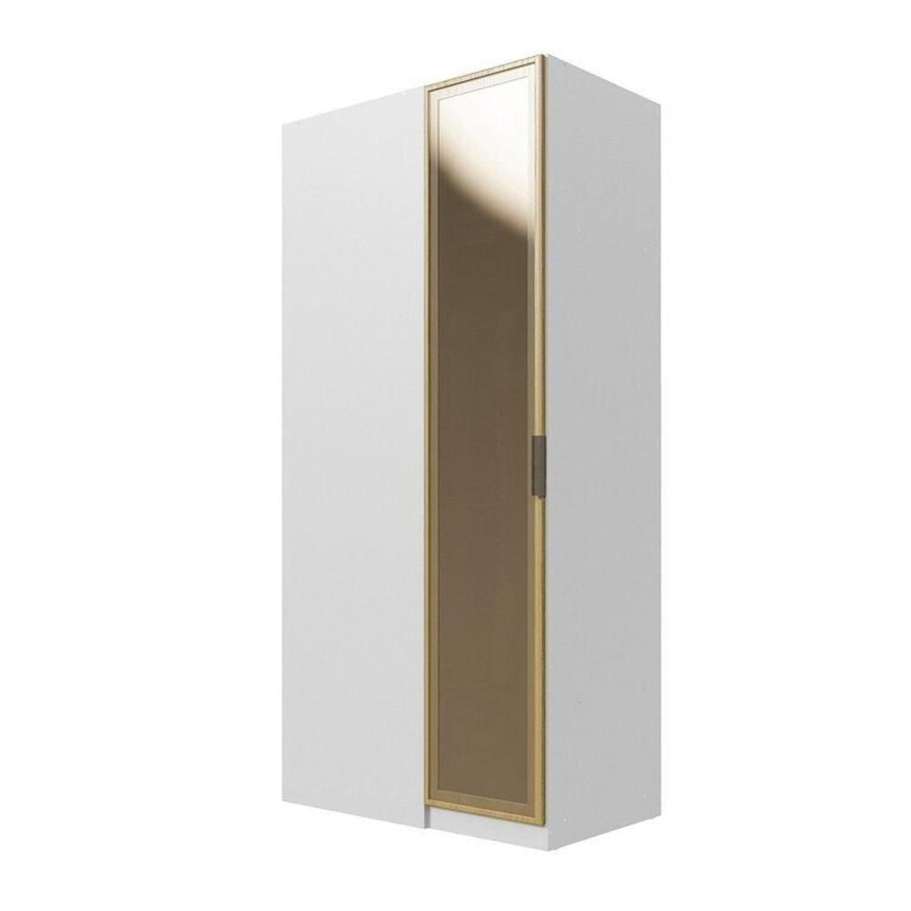 Miniatura Guarda Roupa Linear 1 Porta Reflecta Jade Cabecasa Madeiramadeira Branco Fosco