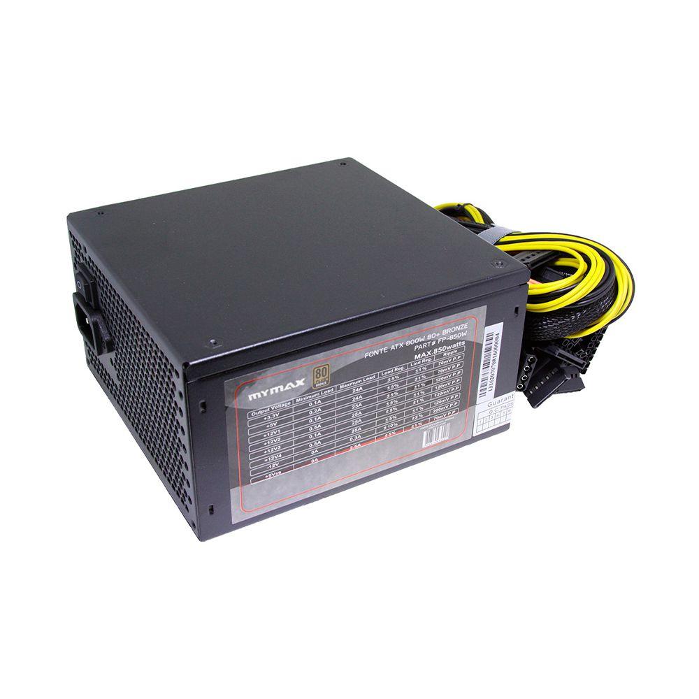 Miniatura Fonte Mymax 600w 80 Plus Bronze Pfc Gamer Bivolt
