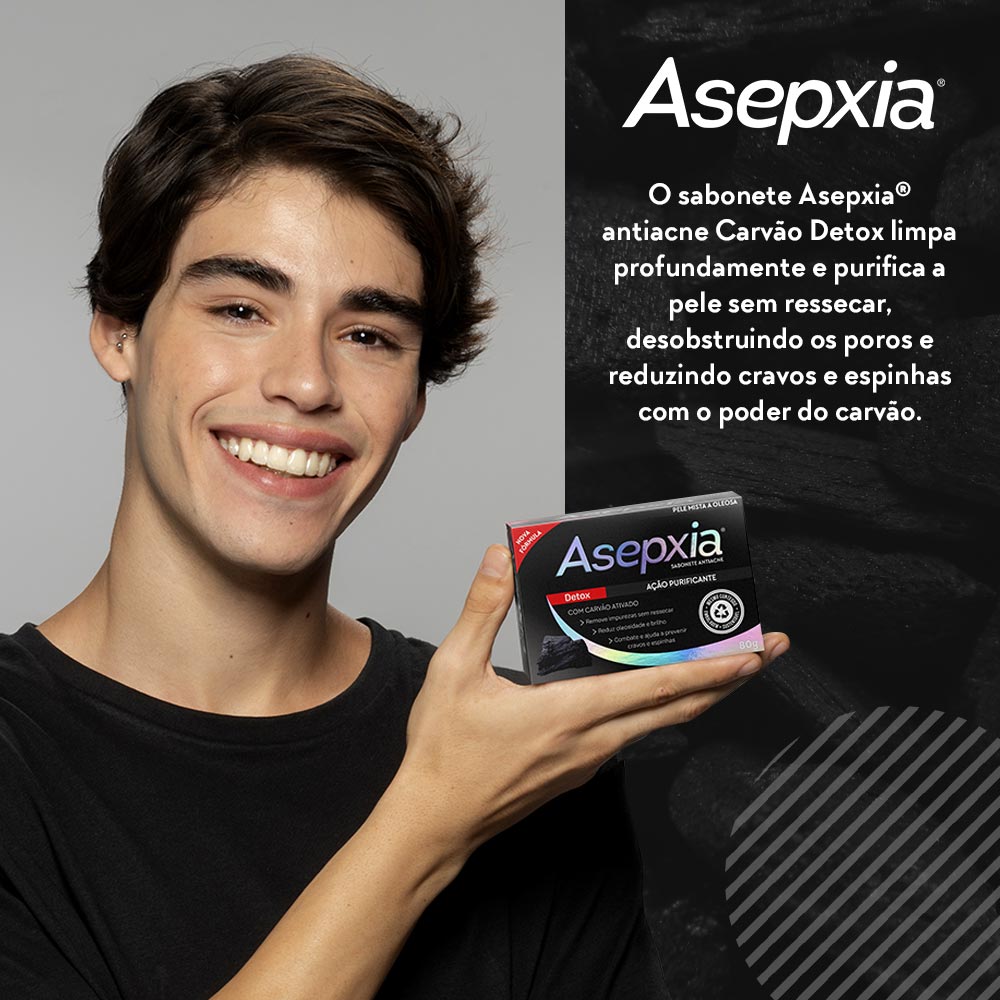 Miniatura Sabonete Antiacne Asepxia Detox 80g