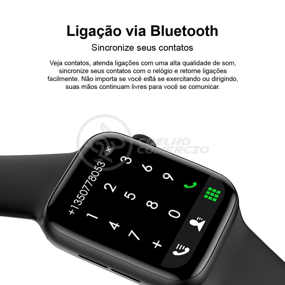 Relógio Smartwatch Hw22 Rosa Ligações Monitor Cardíaco