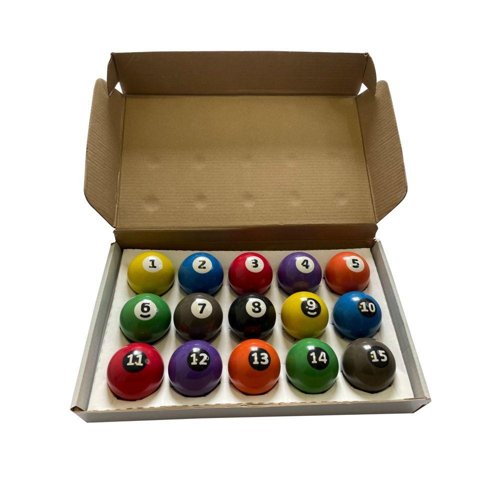 Miniatura Jogo De Bolas De Sinuca Numeradas 54mm