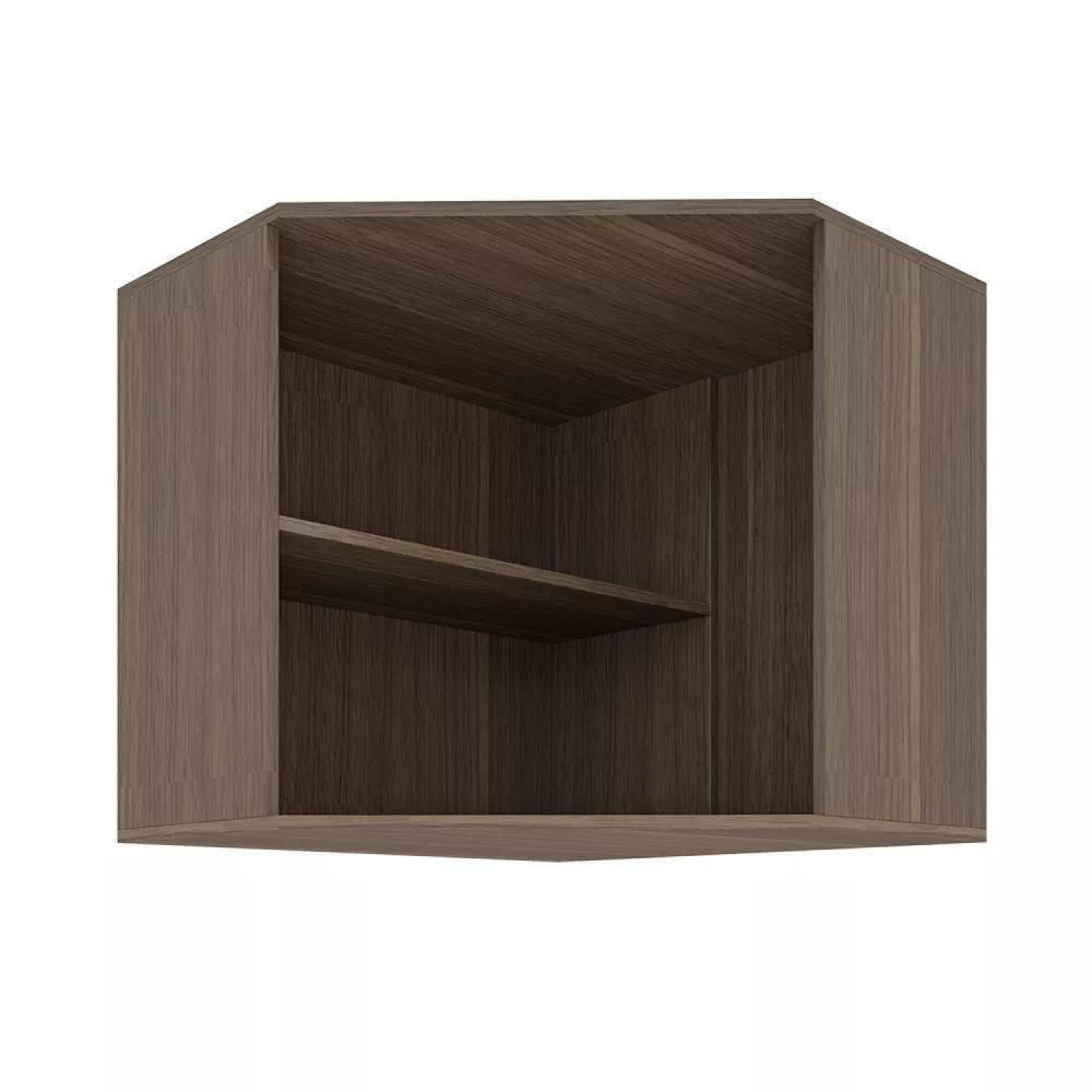 Miniatura Armário Aéreo para Cozinha 1 Porta 90° Evolution Plus Batrol Móveis Tannat/Legno Crema