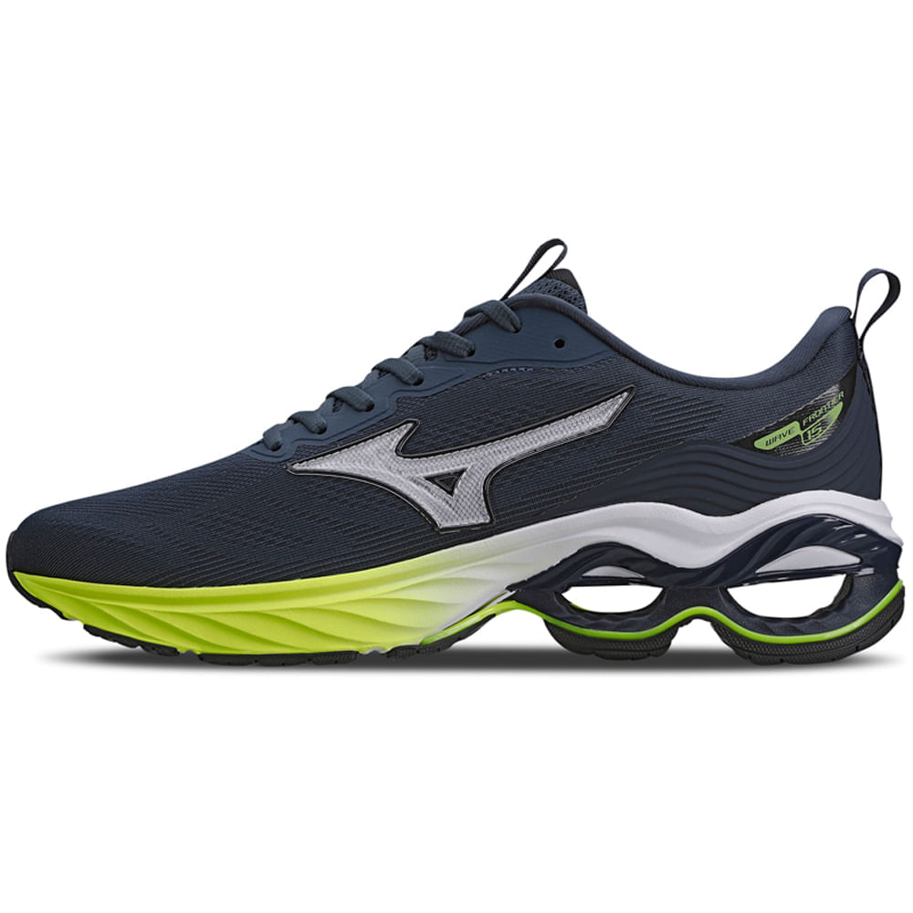 Miniatura Tênis de Corrida Masculino Mizuno Wave Frontier 15 Azul - 38