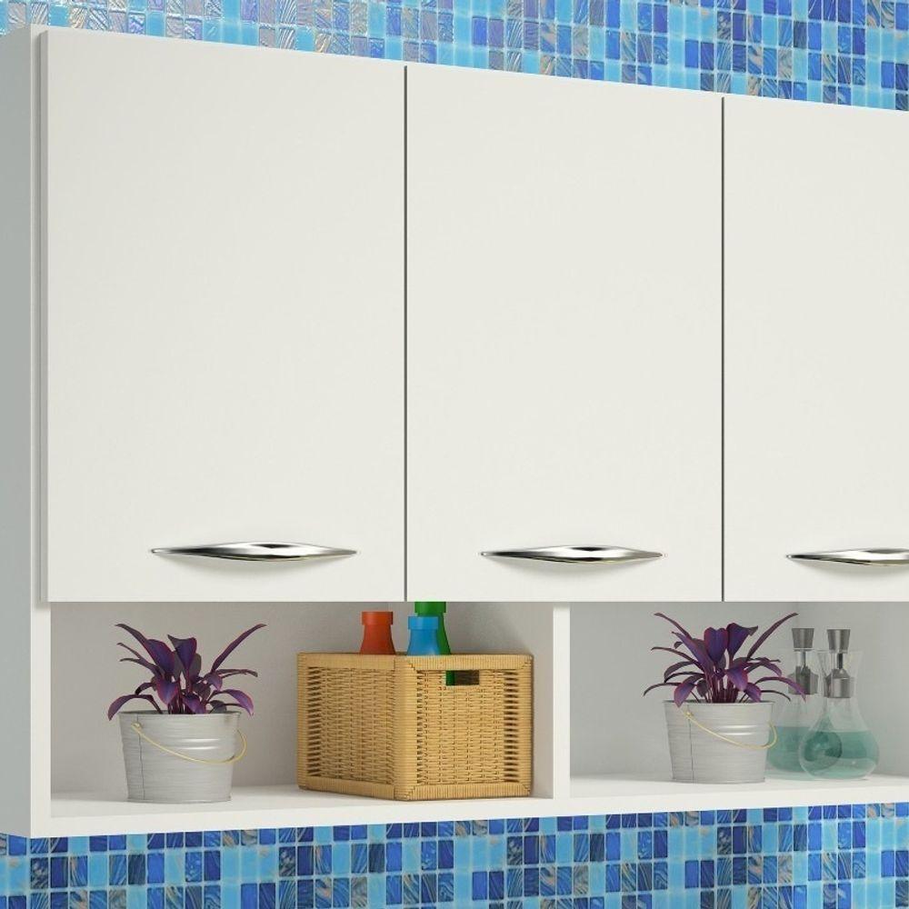 Miniatura Armário Módulo Aéreo C 3 Portas 90cm Para Lavanderia