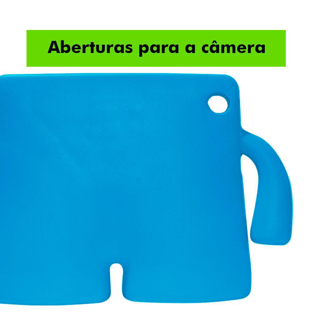 Miniatura Capa Ipad 2 2011 Case Kids Infantil + Película Macia - Preta