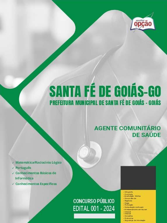 Miniatura Apostila Prefeitura Santa Fé Goiás Go 2024 Agente