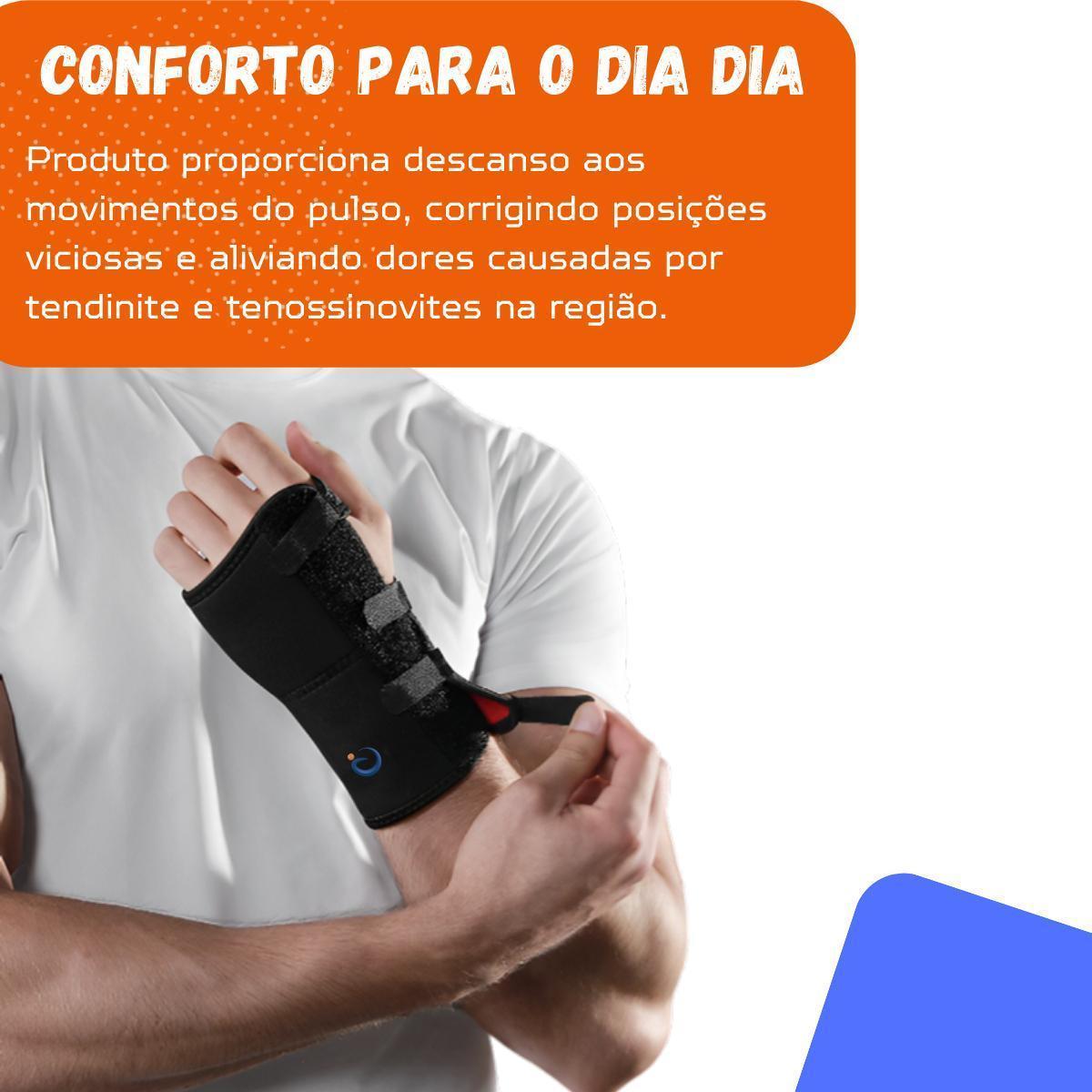 Miniatura Munhequeira Órtese Imobilizador Pulso Punho Direito Bege G