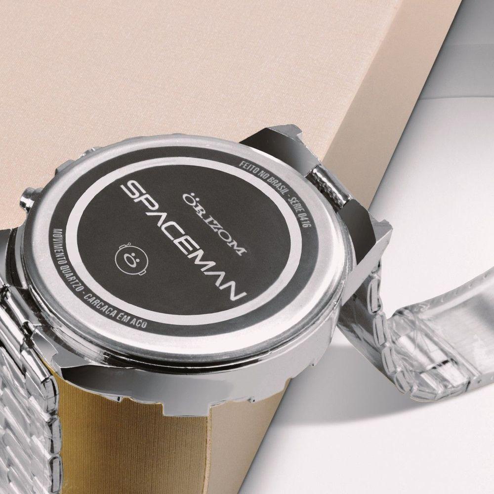 Relogio Aço Inox Prata + Cordão Original Grande Presente Casual Social Garnde Analogico