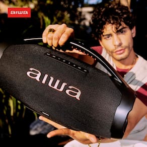Caixa de Som Aiwa Boombox Plus com 3 Alto-falantes Bivolt e com Proteção IP66 Contra Água e Poeira AWS-BBS-01B - 200W