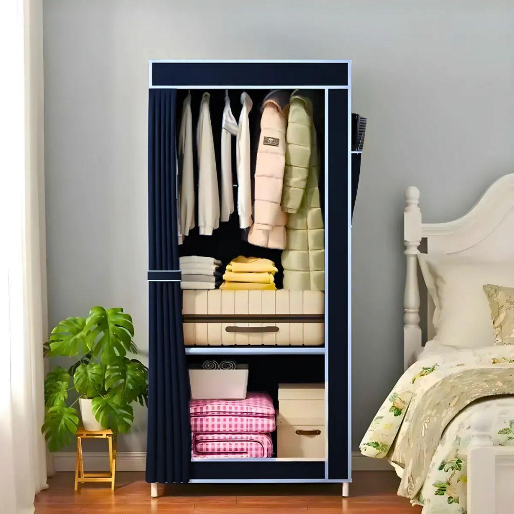 Miniatura Guarda Roupa Closet Dobrável Organizador Com Capa De Tecido