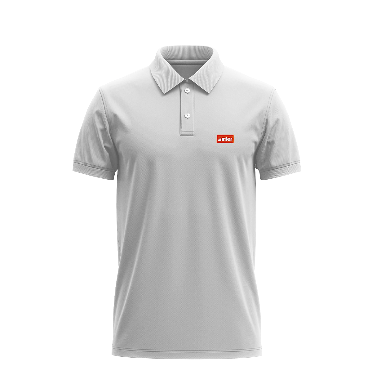 Camisa Polo Piquet New Confort Masculina - Branca Patch Inter