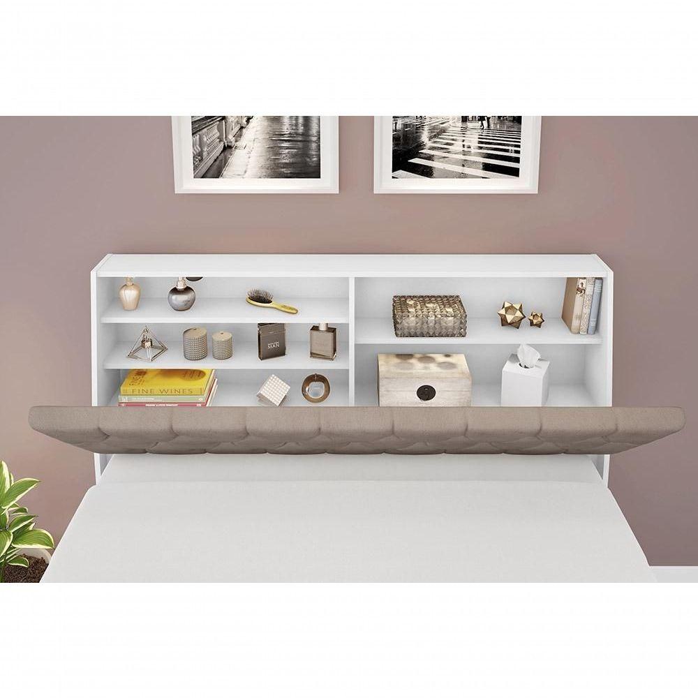 Miniatura Cabeceira Isis Casal - 1,38 ? Branco-bege 025