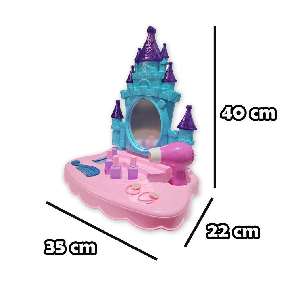 Miniatura Penteadeira Infantil Encantada Compacta Brinquedo Acessórios
