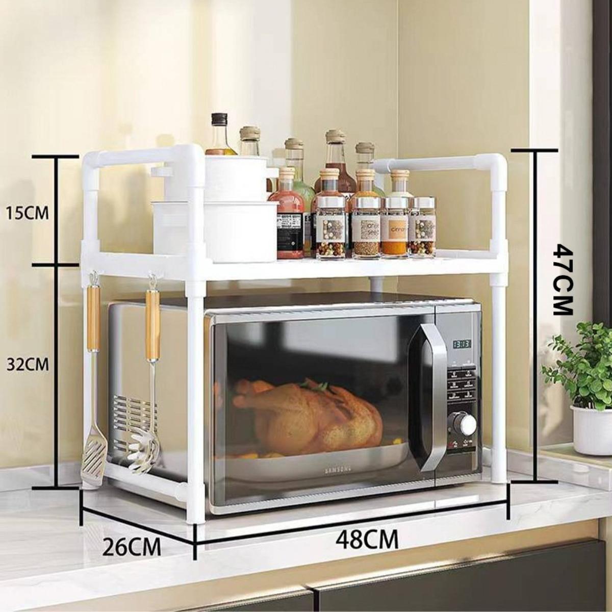 Suporte De Mesa Organizador Para Microondas E Alimentos Rack