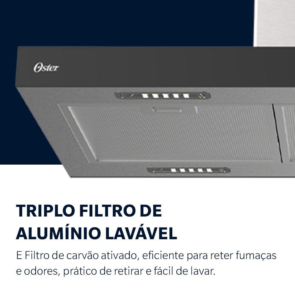 Miniatura Coifa De Ilha Oster Inox Touch Control 90cm 220V
