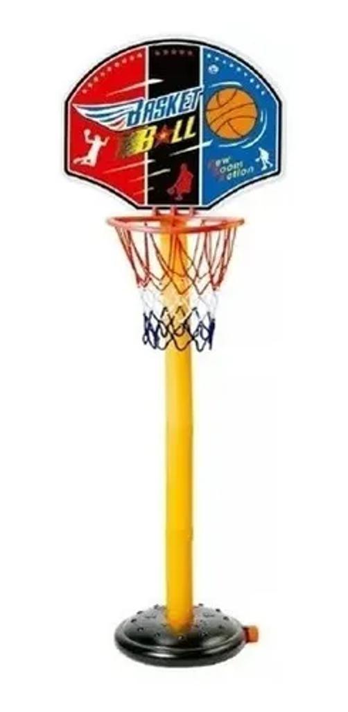 Miniatura Kit Jogo De Basquete Infantil Completo Bola Cesta Suporte