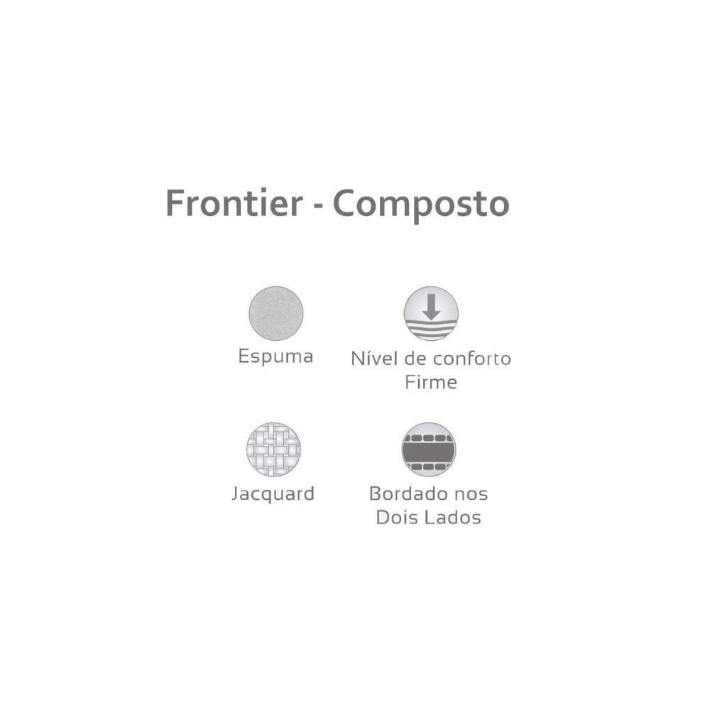 Miniatura Cama Box Baú Queen: Colchão Espuma Herval D28 - Ag65 Frontier + Base Crc Suede Brown(158x198)