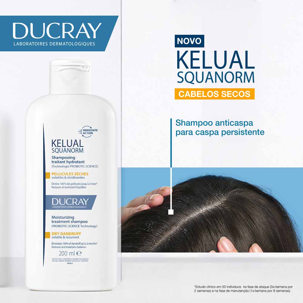 Miniatura Ducray Kelual S Squanorm Shampoo Anticaspa para Cabelos Secos 200ml