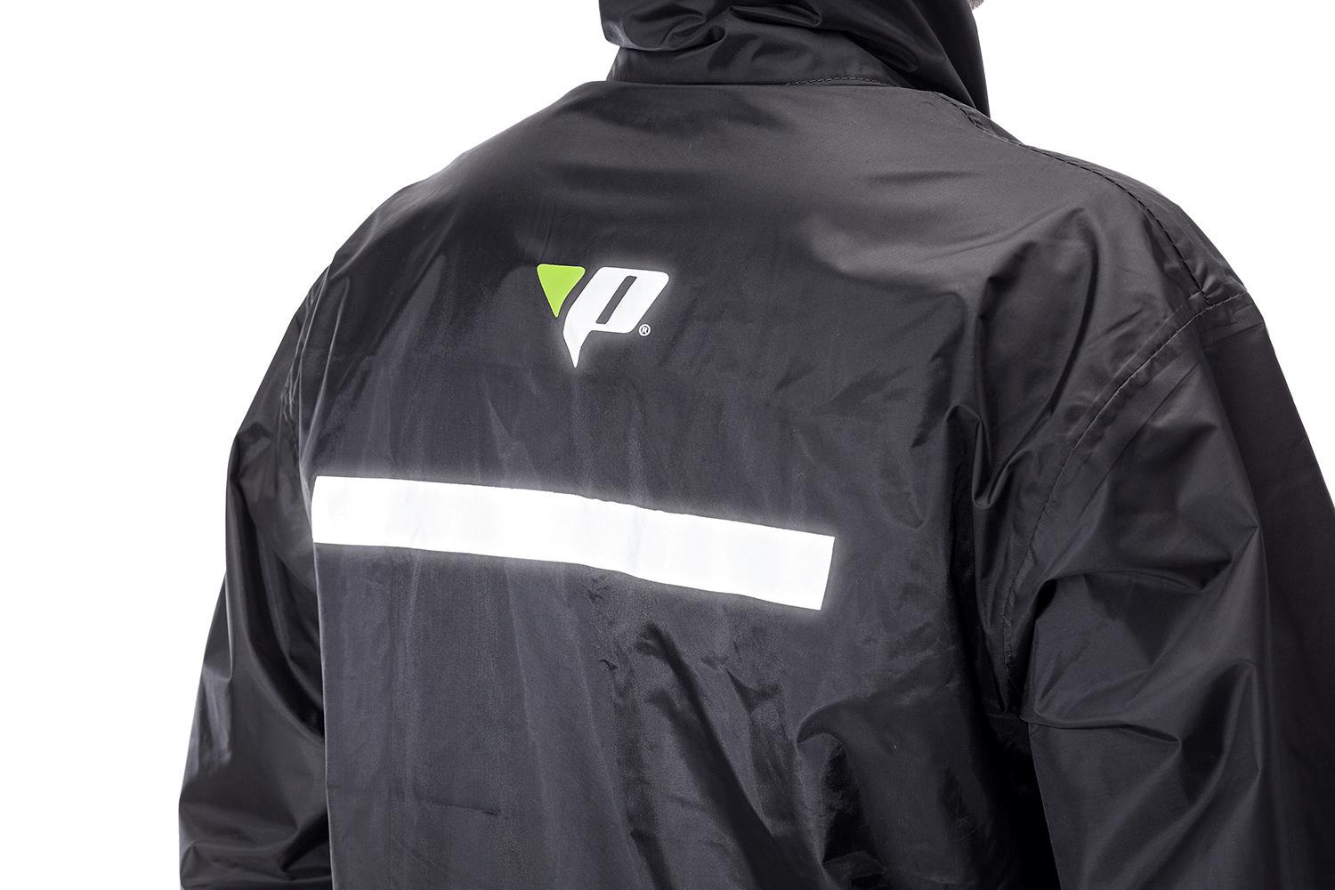 Miniatura Capa De Chuva Motoqueiro Nylon Pantaneiro Capuz - Preto - M