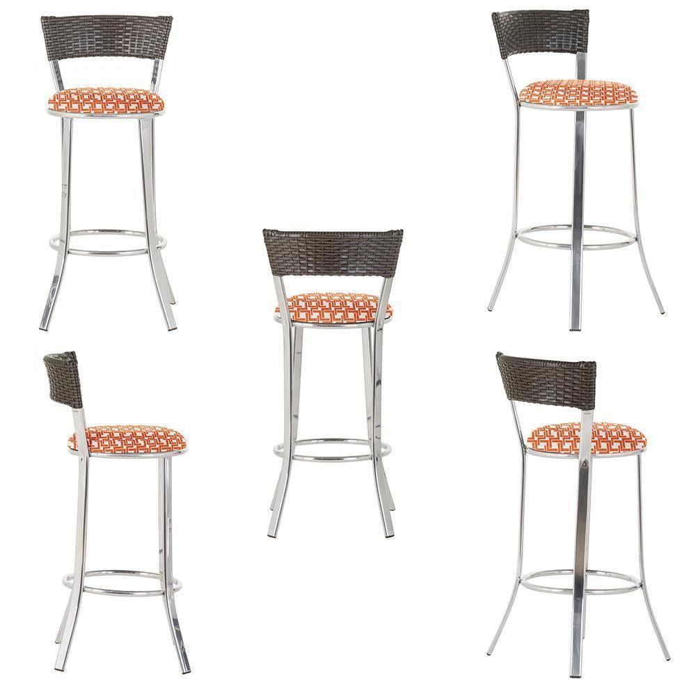 Miniatura Conjunto Com 2 Banquetas Em Alumínio, Fibra Sintética E Impermeável Tc Argila Z23