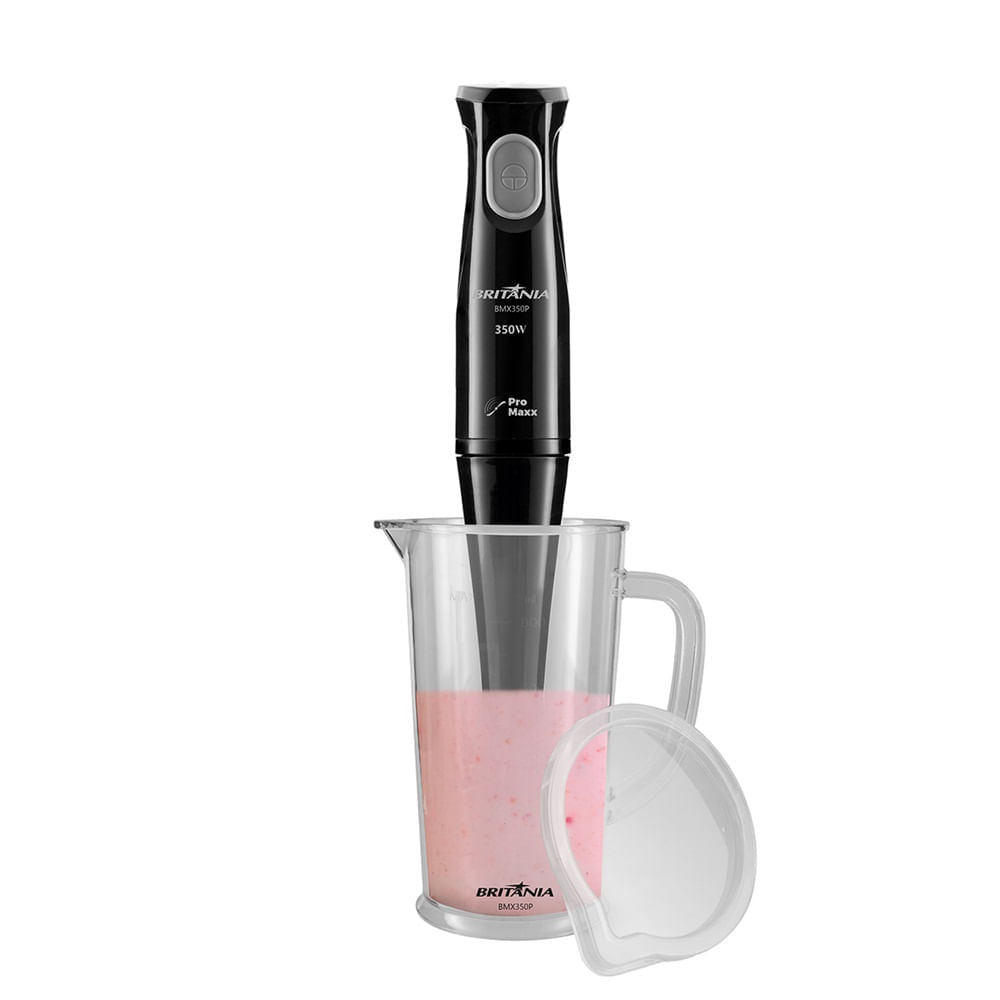 Miniatura Mixer Britânia Preto 350W 220V, Copo de 1,05L