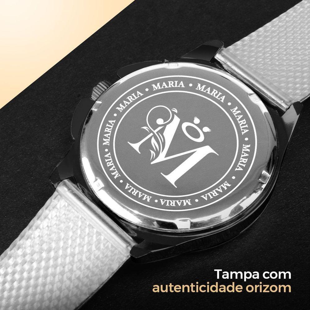 Miniatura Relogio Feminino Silicone Preto Aço Inox Prova Dagua + Caixa Strass Original Moda Ajustavel Social
